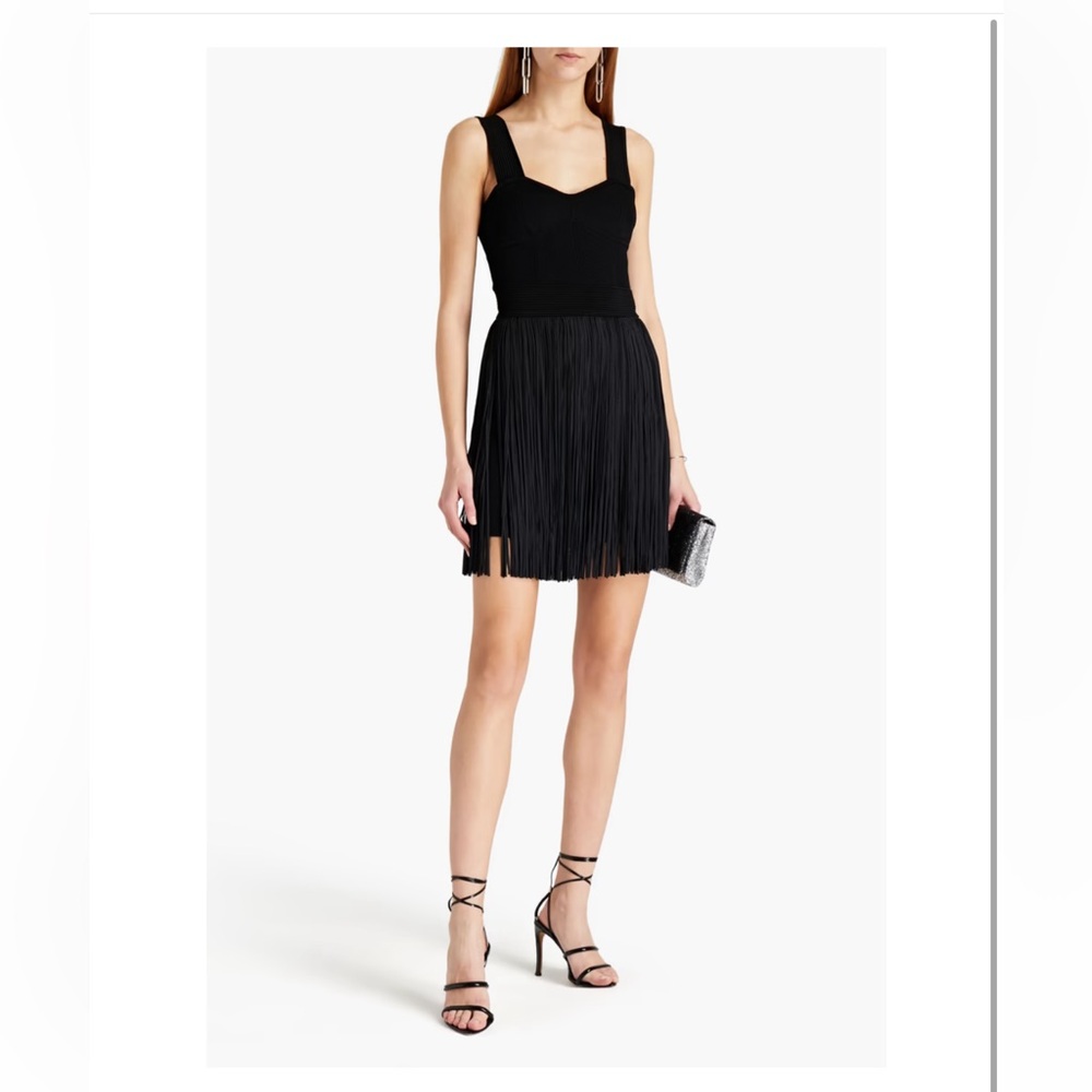 HERVÉ LÉGER
Fringe bandage mini dress